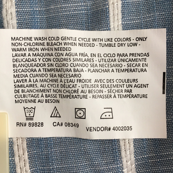 Nine West Jeans Lucy Shirt Top Blouse Blue Stripe - Picture 7 of 8